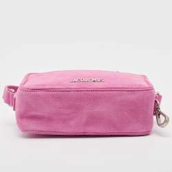 Jacquemus Pink Suede Le Baneto Shoulder Bag