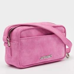 Jacquemus Pink Suede Le Baneto Shoulder Bag