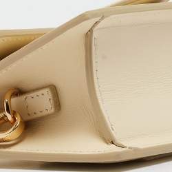 Jacquemus Cream Leather Le Bambino Top Handle Bag
