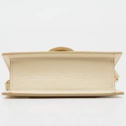 Jacquemus Cream Leather Le Bambino Top Handle Bag