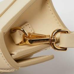 Jacquemus Cream Leather Le Bambino Top Handle Bag
