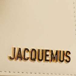 Jacquemus Cream Leather Le Bambino Top Handle Bag