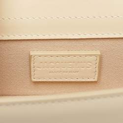 Jacquemus Cream Leather Le Bambino Top Handle Bag