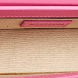 Pre Owned Jacquemus Pink Leather Long Le Chiquito Top Handle Bag