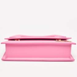 Pre Owned Jacquemus Pink Leather Long Le Chiquito Top Handle Bag