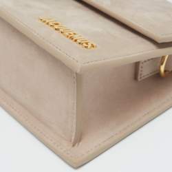 Jacquemus Beige Nubuck Leather Le Grand Bambino Top Handle Bag