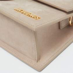 Jacquemus Beige Nubuck Leather Le Grand Bambino Top Handle Bag