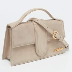 Jacquemus Beige Nubuck Leather Le Grand Bambino Top Handle Bag