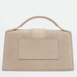 Jacquemus Beige Nubuck Leather Le Grand Bambino Top Handle Bag