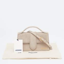 Jacquemus Beige Nubuck Leather Le Grand Bambino Top Handle Bag