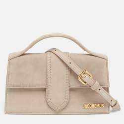 Jacquemus Beige Nubuck Leather Le Grand Bambino Top Handle Bag
