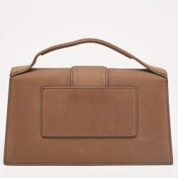 Pre Owned Jacquemus Brown Leather Le Grand Bambino Top Handle Bag