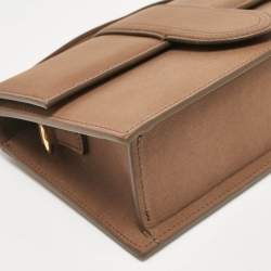 Pre Owned Jacquemus Brown Leather Le Grand Bambino Top Handle Bag