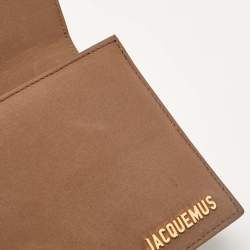 Pre Owned Jacquemus Brown Leather Le Grand Bambino Top Handle Bag