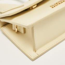 Jacquemus Ivory Leather Mini Le Chiquito Top Handle Bag