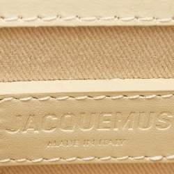 Jacquemus Ivory Leather Mini Le Chiquito Top Handle Bag
