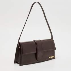 Jacquemus Brown Leather Le Bambino Long Shoulder Bag