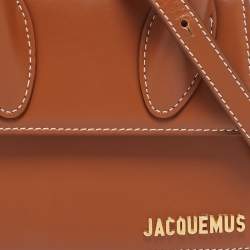 Jacquemus Brown Leather Le Chiquito Moyen Top Handle Bag