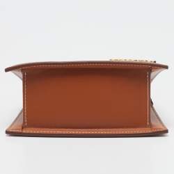 Jacquemus Brown Leather Le Chiquito Moyen Top Handle Bag