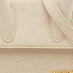 Jacquemus Beige Canvas Le Chiquito Moyen Top Handle Bag