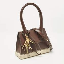 Jacquemus Cacao Leather Le Chiquito Moyen Cordao Top Handle Bag