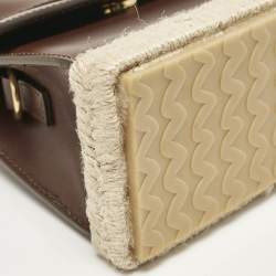 Jacquemus Cacao Leather Le Chiquito Moyen Cordao Top Handle Bag