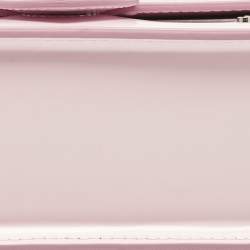 Pre Owned Jacquemus Pale Pink Patent Leather Le Grand Bambino Top Handle Bag