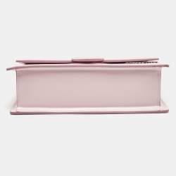 Pre Owned Jacquemus Pale Pink Patent Leather Le Grand Bambino Top Handle Bag