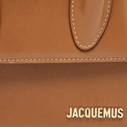 Pre Owned Jacquemus Brown Leather Le Chiquito Noeud Top Handle Bag