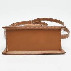 Pre Owned Jacquemus Brown Leather Le Chiquito Noeud Top Handle Bag