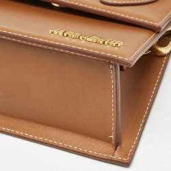 Pre Owned Jacquemus Brown Leather Le Chiquito Noeud Top Handle Bag