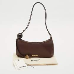 مملوكة مسبقًا Jacquemus Brown Leather Le Bisou Perle Bag