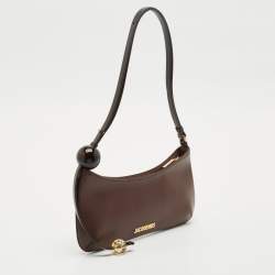 مملوكة مسبقًا Jacquemus Brown Leather Le Bisou Perle Bag