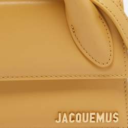 Jacquemus Mustard Leather Long Le Chiquito Top Handle Bag