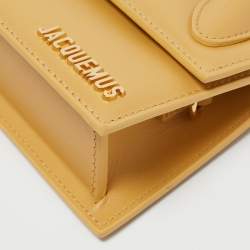Jacquemus Mustard Leather Long Le Chiquito Top Handle Bag