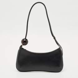 Jacquemus Black Leather Le Bisou Perle Bag