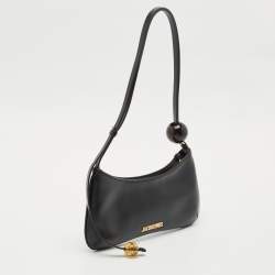 Jacquemus Black Leather Le Bisou Perle Bag