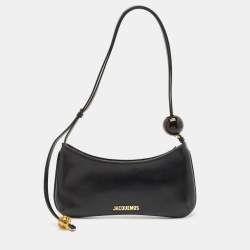 Jacquemus Black Leather Le Bisou Perle Bag