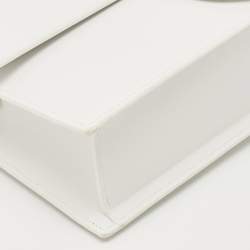 Pre Owned Jacquemus White Leather The Bambinou Top Handle Bag