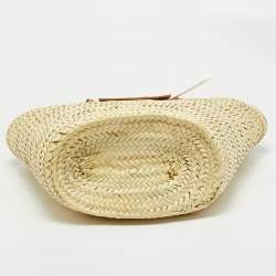 Pre Owned Jacquemus Tan/Natural Raffia The Soli Basket Tote