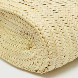 Pre Owned Jacquemus Tan/Natural Raffia The Soli Basket Tote