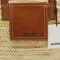 Pre Owned Jacquemus Tan/Natural Raffia The Soli Basket Tote