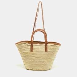 Pre Owned Jacquemus Tan/Natural Raffia The Soli Basket Tote