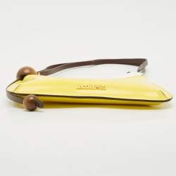 Jacquemus Yellow Leather Le Bisou Perle Shoulder Bag