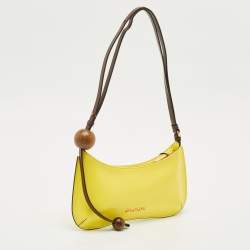 Jacquemus Yellow Leather Le Bisou Perle Shoulder Bag