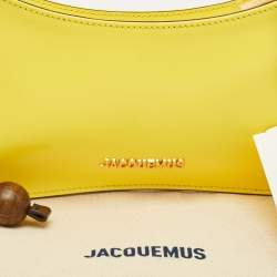 Jacquemus Yellow Leather Le Bisou Perle Shoulder Bag