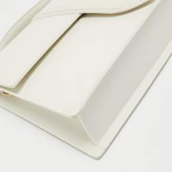 Pre Owned حقيبة يد جاكيموس لو بامبينو جلد أبيض