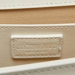 Pre Owned حقيبة يد جاكيموس لو بامبينو جلد أبيض