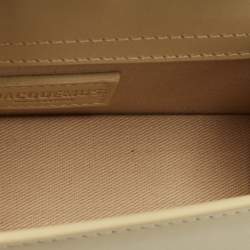 Pre Owned Jacquemus Ivory Leather Mini Le Bambino Top Handle Bag.