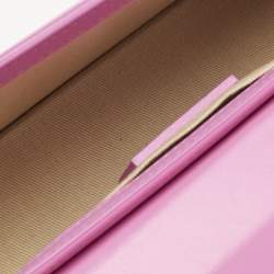 Pre Owned Jacquemus Neon Pink Leather Long Le Chiquito Top Handle Bag